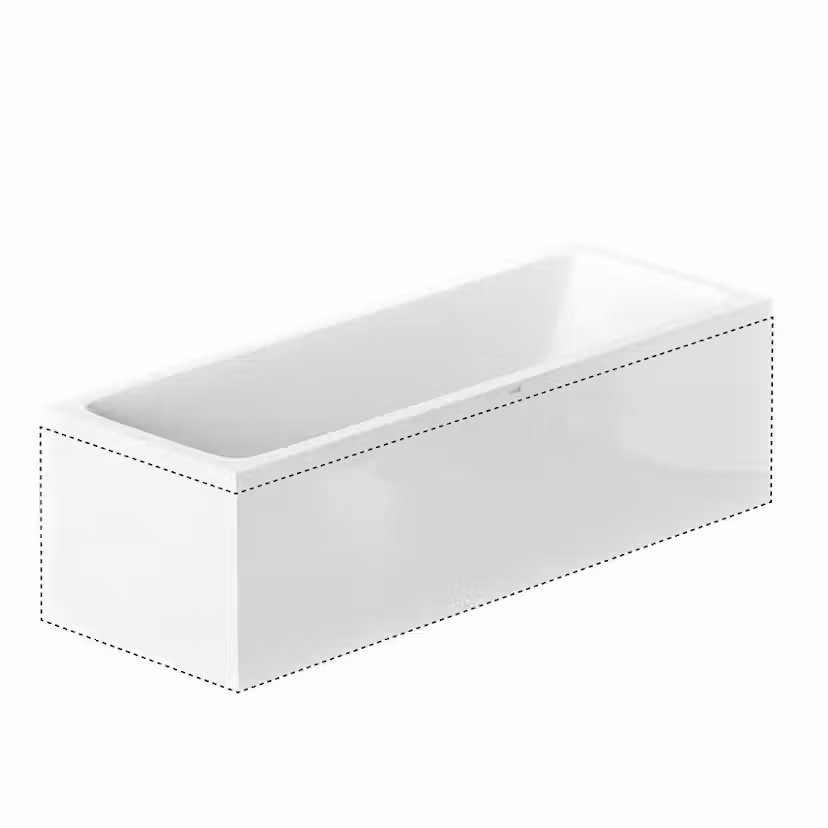 L-Panel Nordhem till Badkar Saltholmen L-panel Till Saltholmen 1500x700 mm Vit Nordurit- PL1570NL