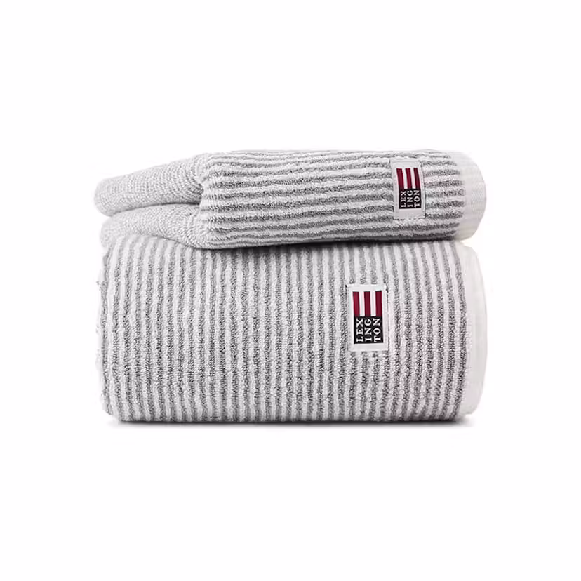 Badhandduk Lexington Icons Original Striped White-Gray