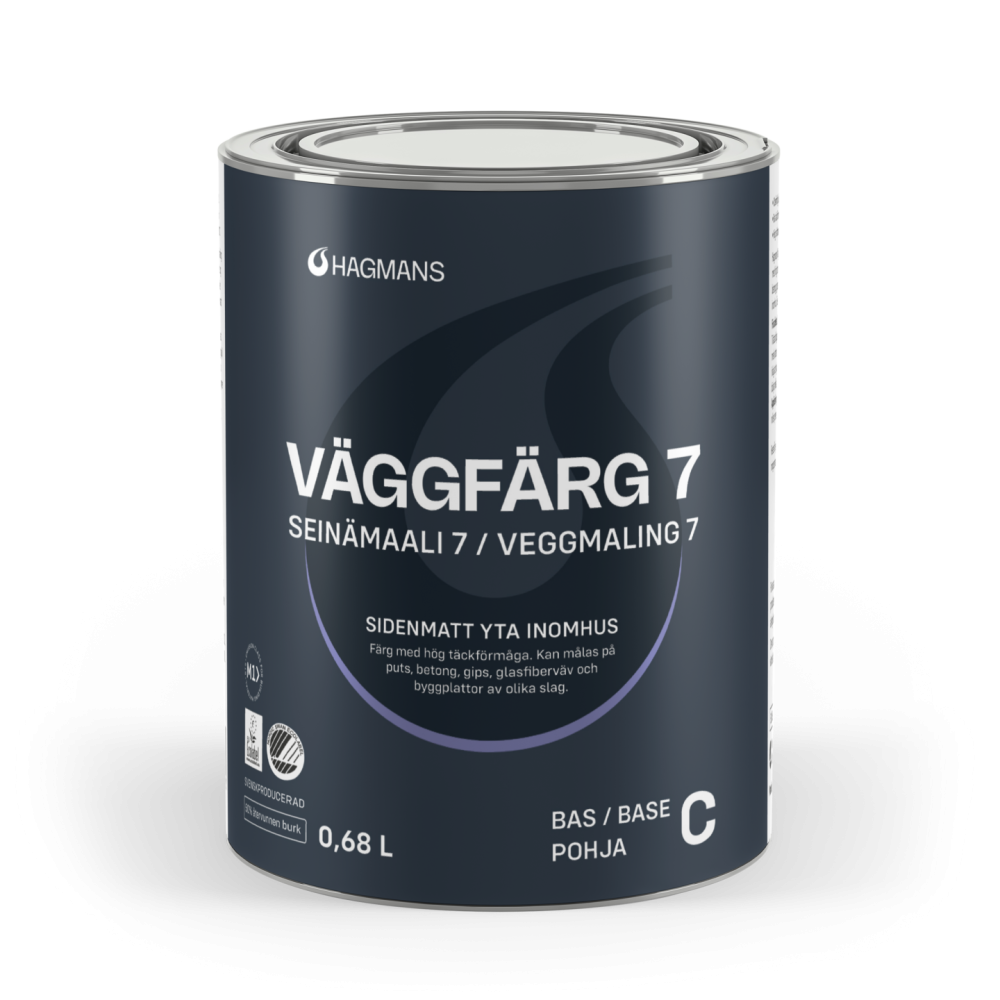 VÄGGFÄRG HAGMANS 7 BAS C 0,68L