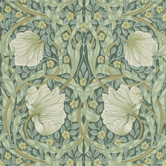 Morris & Co - Pimpernel Privet/Slate The Craftsman Wallpapers tapet - Köp online