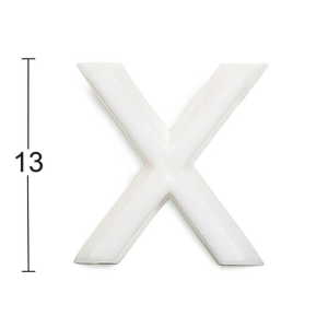 BOKSTAV HABO 1002 PLAST VIT X 13MM, 1002 13MM PLAST VIT X