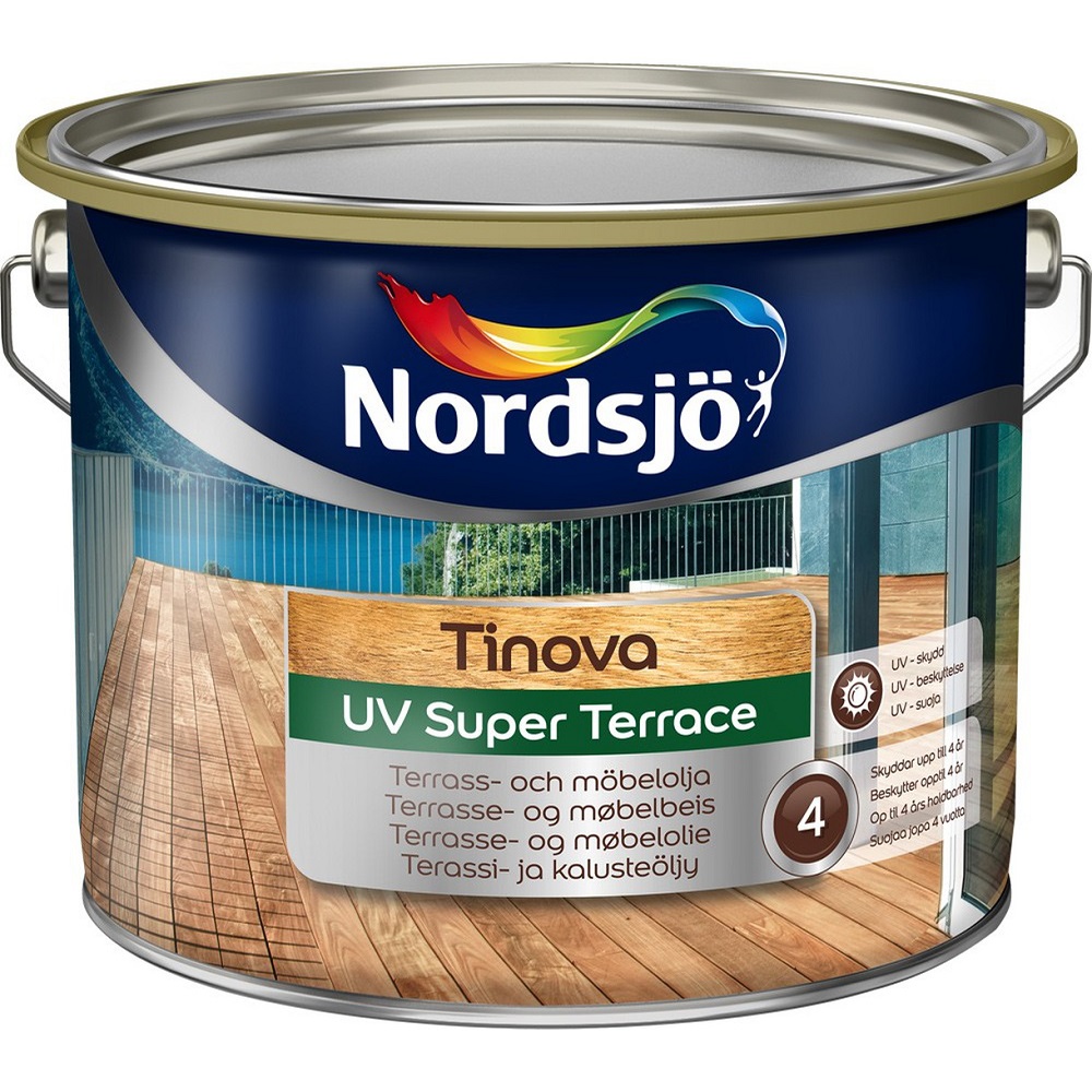 Tinova UV Super Terrace Träolja Meranti 357 5L, Nordsjö